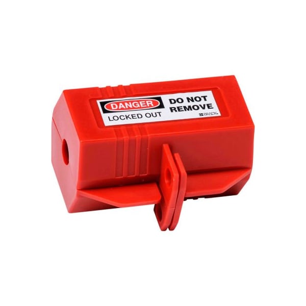 Brady Brady 65674 Plug Lockout 110 Volt With Danger Label, Polypropylene, 3-1/8"W x 2"H 65674 - main